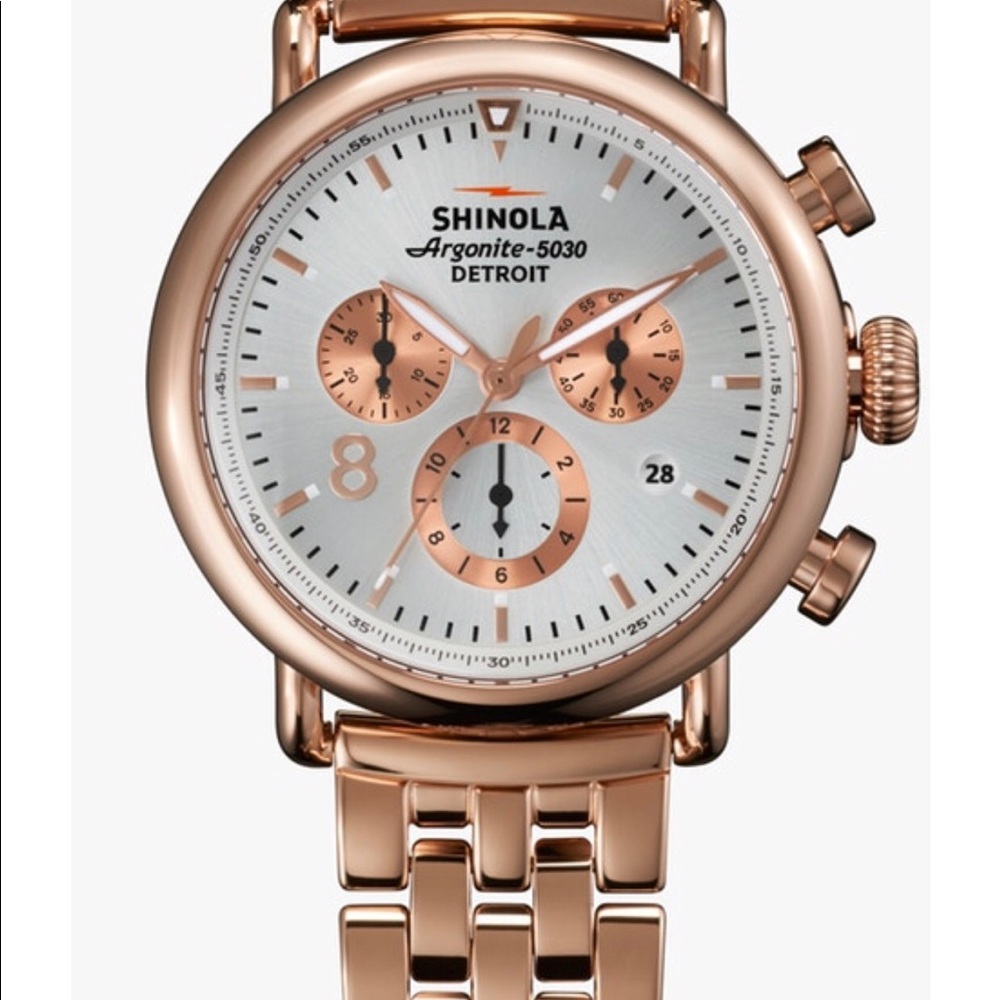 Shinola rose gold chrono contrast 41mm